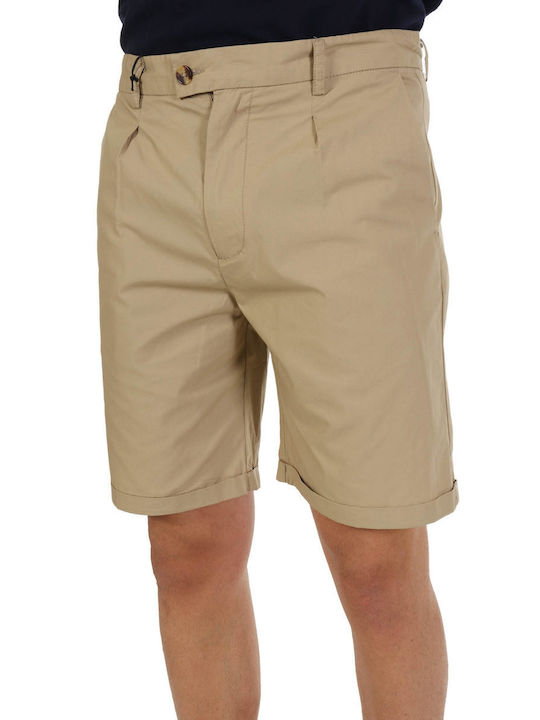 AT.P.CO CHINO SHORTS WITH BEIGE PLEATS