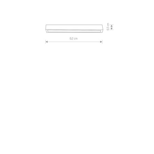 Nowodvorski Commercial Linear LED Ceiling Light 11W Warm White IP20 L62xD6.5cm