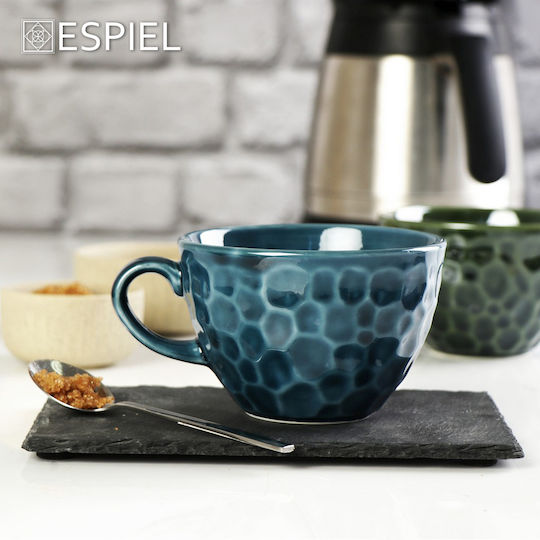 Espiel Cană Din Porțelan Albastră 350ml 6 Bucăți