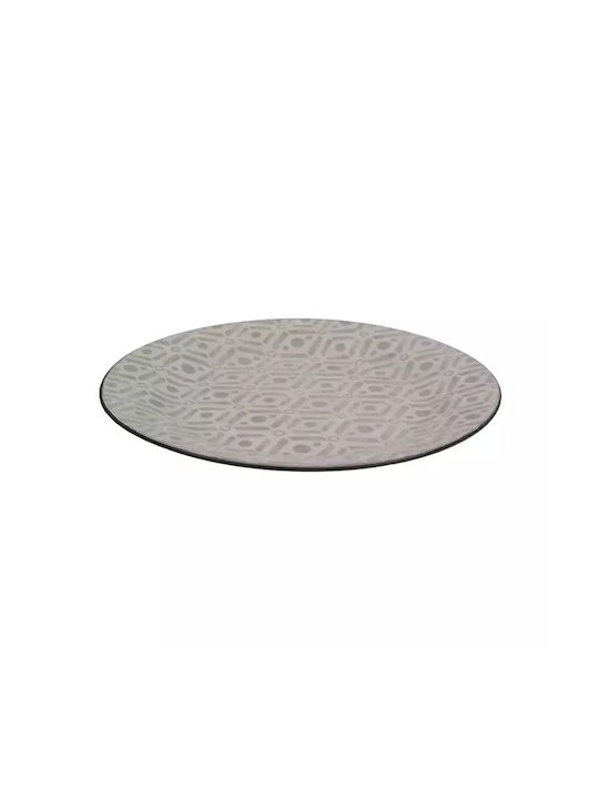 Sidirela Terra Plate Shallow made of Porcelain Black with Diameter 27cm