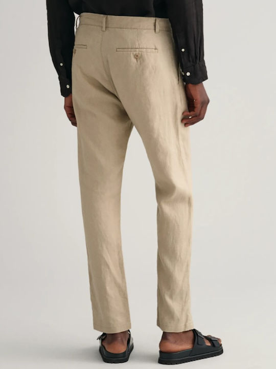 Gant Men's Trousers in Relaxed Fit Beige