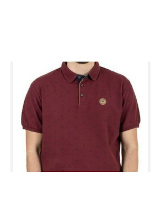 Double Polo Blouse Burgundy