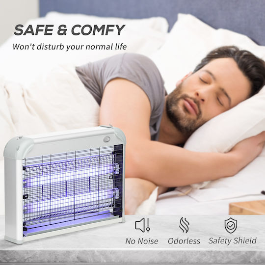 Outsunny Înșelătorie electrică pentru insecte Lumini LED 20W 849-019V90WT
