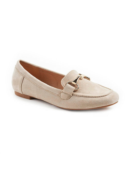 Verde Women's Moccasins in Beige Color