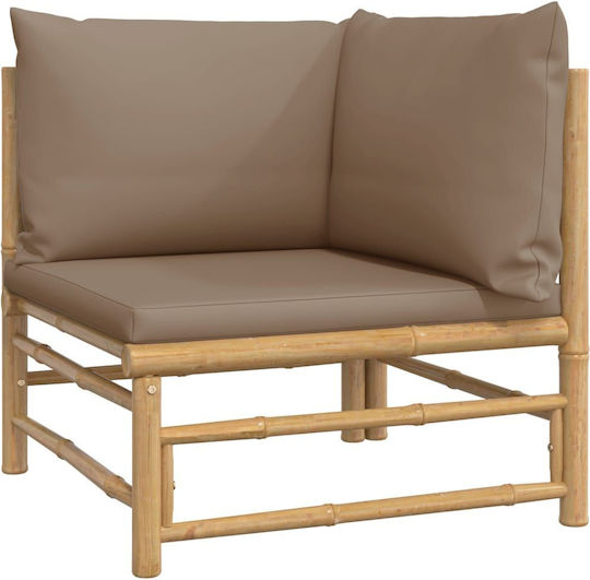 Garten- und Outdoor-Möbelsets Wohnzimmer Typsatz 4 Stück Natur mit Kissen