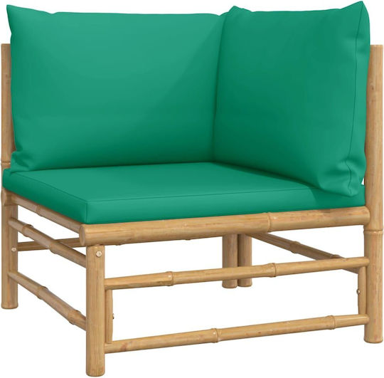Outdoor Living Room Set 5 Pieces Green with Pillows