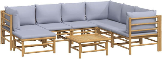 Garten- und Outdoor-Möbelsets Typsatz Wohnzimmer 8 Stücke Kaffee mit Kissen