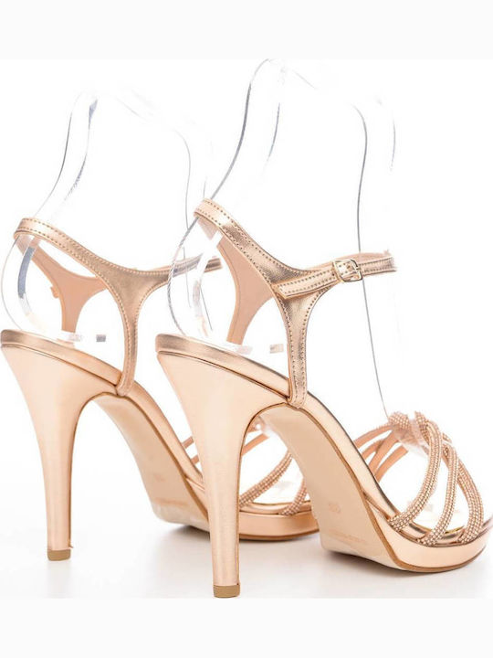 Πέδιλα με Στρας Pink Gold