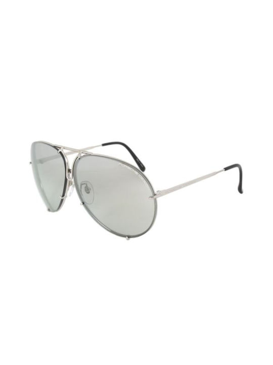 Porsche Design Men's Sunglasses with Silver Metal Frame and Gray Lens P8978 B