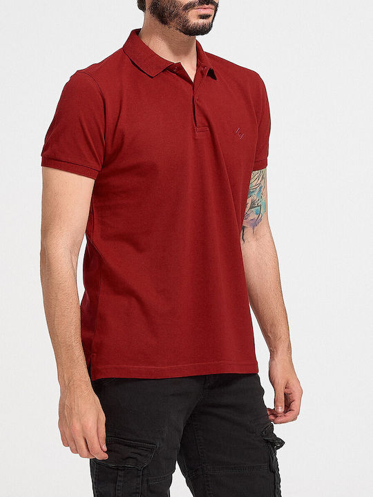 ROOK MEN'S POLO - 113.21 BURGUNDY