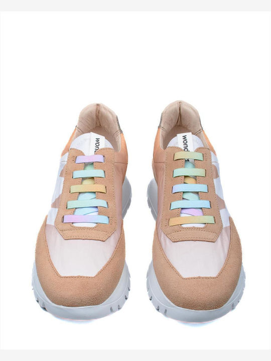 Damen Anatomisch Flatforms Sneakers Beige