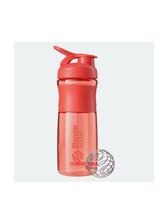 Blender Bottle Sportmixer Shaker Πρωτεΐνης 820ml Πλαστικό Πορτοκαλί