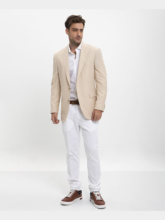 Modern Fit Vardas Beige Suit Jacket