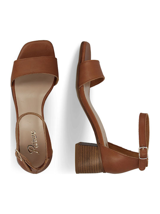 Leather Sandals Tabac Brown