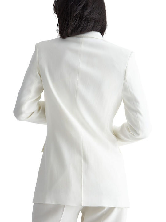 LIU -JO BETTER CROSS-BUTTON JACKET IVORY