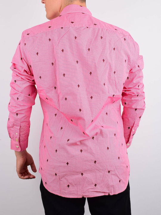 Scotch & Soda Men's Shirt Long Sleeve Pink