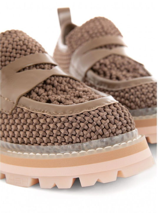 Combo Γυναικεία Loafers σε Καφέ Χρώμα