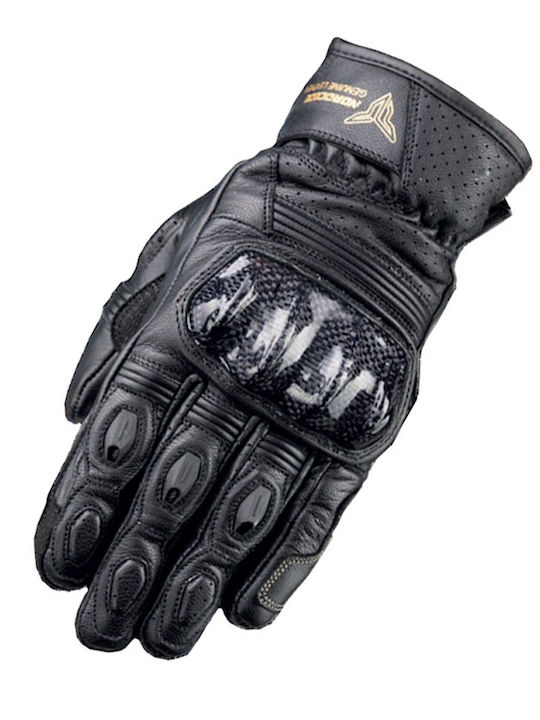 Nordcode X-Force Summer Men's Motorcycle Gloves Leather Black
