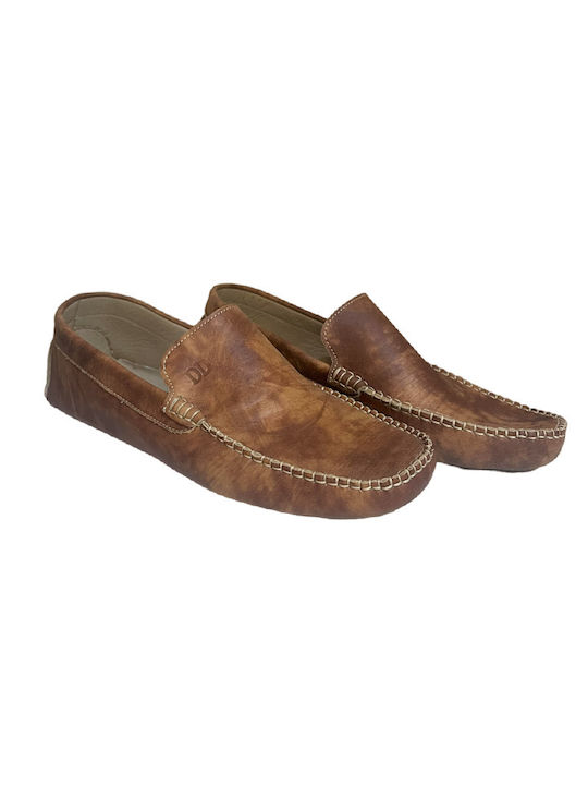 DAMIANI Men's Cigar Cotton 600 Leather Moccasin