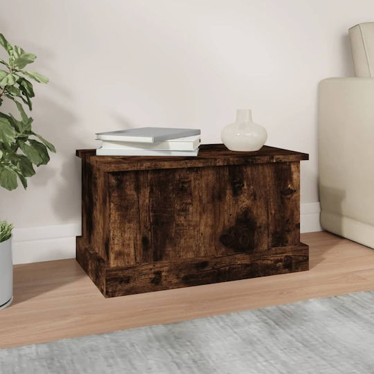 vidaXL Storage Box Καπνιστή Wooden Decorative Trunk Brown 50x30x28cm