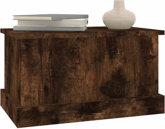 vidaXL Storage Box Καπνιστή Wooden Decorative Trunk Brown 50x30x28cm