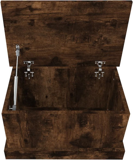 vidaXL Storage Box Καπνιστή Wooden Decorative Trunk Brown 50x30x28cm