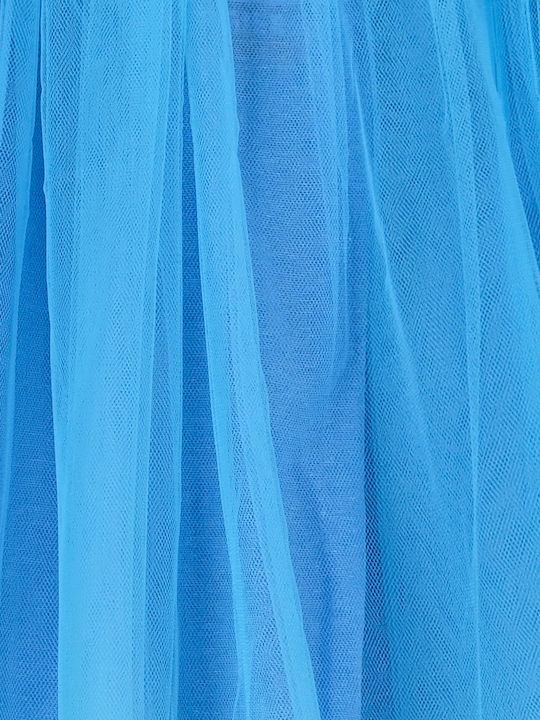Kids' Tulle Tutu Skirt Monochrome Turquoise