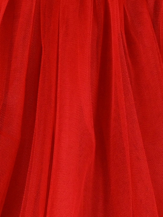 Kids' Tulle Tutu Skirt Monochrome Red