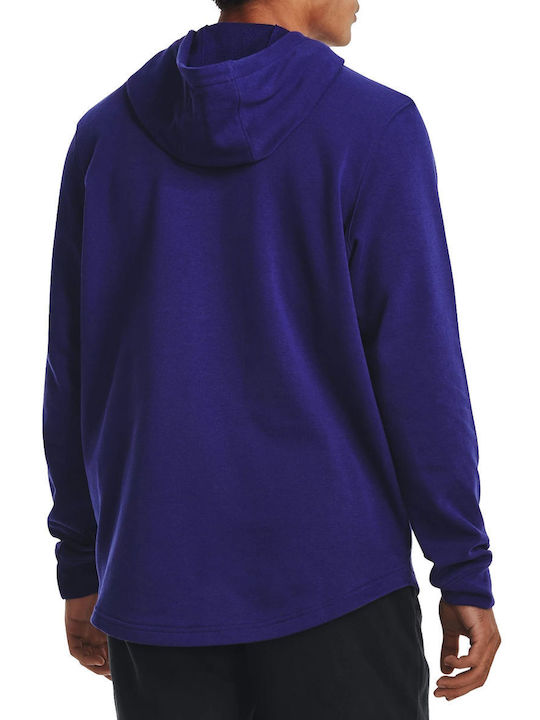 Under Armour Rival Terry Men's Sweatshirt with Hood and Pockets Navy Blue