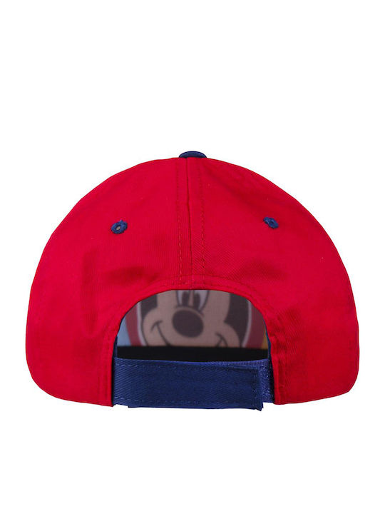 Cerda Kids' Hat Jockey Fabric Mickey Red