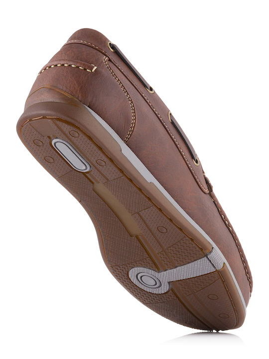 Men's Synthetic Leather Moccasins Brown