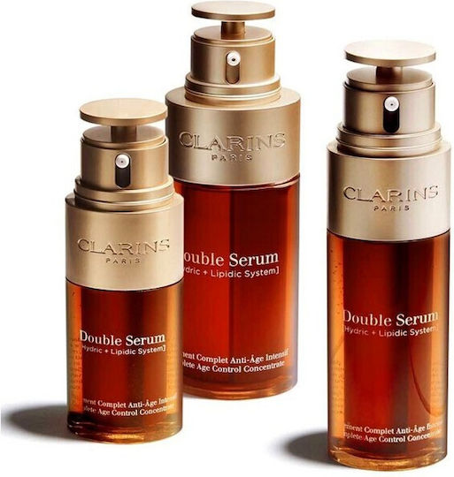 Clarins Double Hydric & Lipidic System Moisturizing & Anti-aging Serum Face with Hyaluronic Acid for Radiance & Firming 75ml