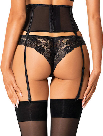 Obsessive Serena Love Strumpfbänder mit Spitze Garter Belt Schwarz
