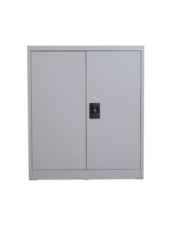 Шкаф Офис С ключалка в сив цвят, 80x40x92.5см