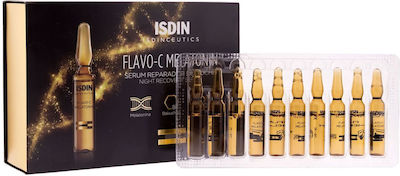 Isdin Isdinceutics Flavo-C Melatonin Repair Night Serum Gesicht für Glanz & Aufhellung 10x2ml