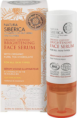 Natura Siberica Brightening Face Serum Organic Certified Brightening Suitable for All Skin Types with Vitamin E 15ml