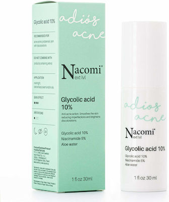 Nacomi Adios Acne Glycolic Acid 10% Serum Față pentru Acnee 30ml