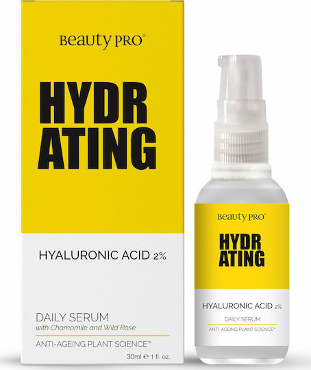 Beauty Pro Hydrating 1% Acid Feuchtigkeitsspendend Serum Gesicht mit Hyaluronsäure für Revitalisierung 30ml