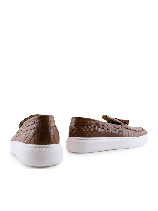 Men's Leather Moccasins Tabac Brown
