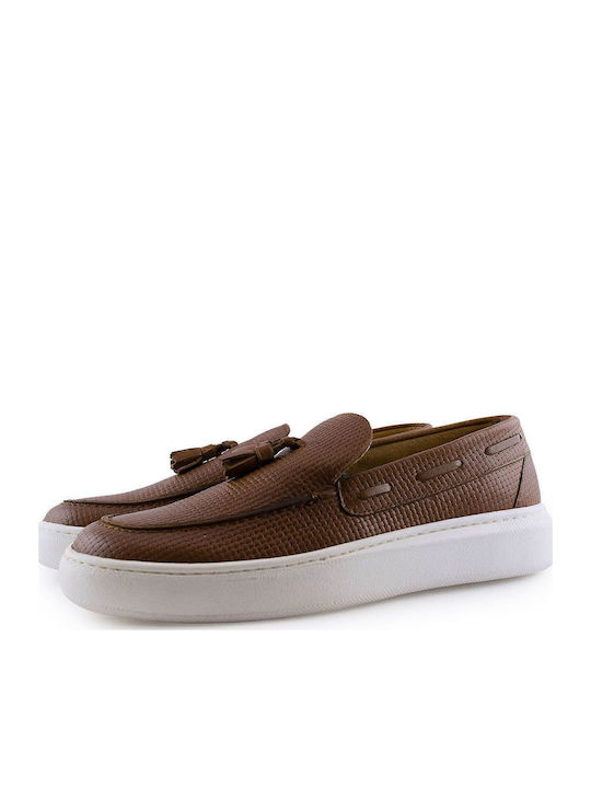 Men's Leather Moccasins Tabac Brown