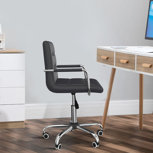 Office Chair with Arms Black HomCom Office Chair with Arms Black HomCom