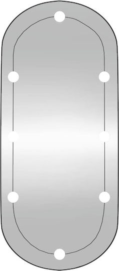 vidaXL Wandspiegel Oval mit LED Beleuchtung 45x100cm 1Stück