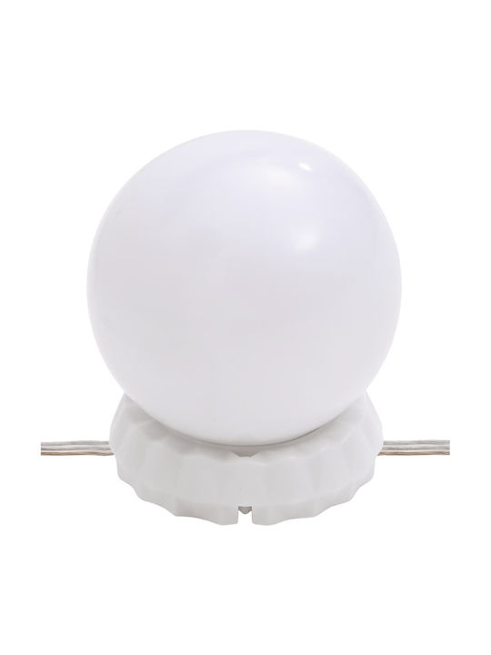 vidaXL Oglindă de Perete Ovală cu Iluminare LED 45x100cm 1buc