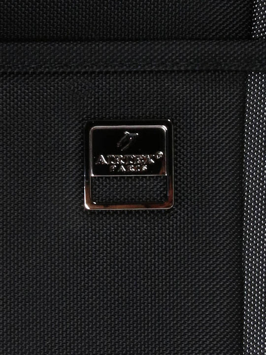 Airtex Paris 27930 Cabin Travel Suitcase Fabric Black with 4 Wheels Height 35cm