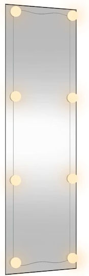 vidaXL Като Огледало за Стена с LED Осветление 30x100см 1бр