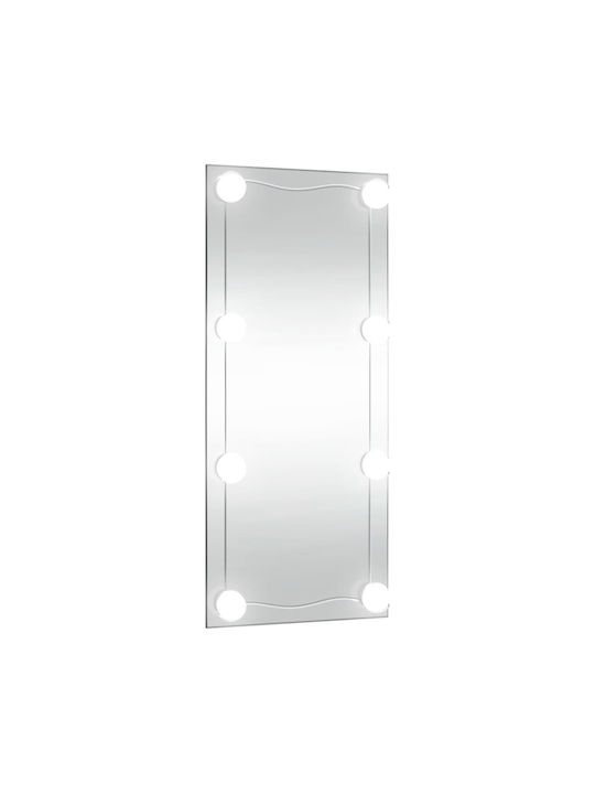 vidaXL Rectangular Wall Mirror White with Glass Frame