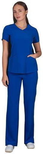 Alezi Stretch Femei Set Pantaloni și Bluza Medicală Albastru
