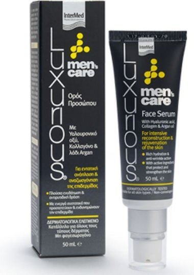 InterMed Luxurious Men’s Care Anti-Aging Face Serum with Vitamin E & Panthenol for Detoxifying & Revitalization 50ml