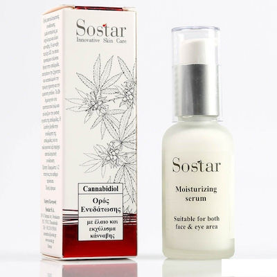 Sostar Cannabidiol Anti-îmbătrânire Serum Față cu Acid Hialuronic 30ml