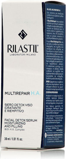 Rilastil Multi Repair H.A Serum Detox Facial Anti-îmbătrânire pentru Față cu Acid Hialuronic 30ml